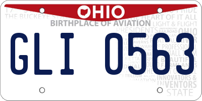 OH license plate GLI0563