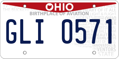 OH license plate GLI0571