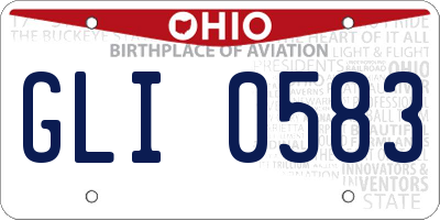 OH license plate GLI0583