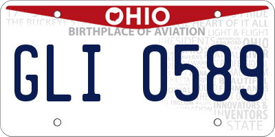 OH license plate GLI0589