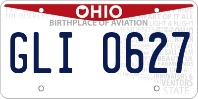 OH license plate GLI0627