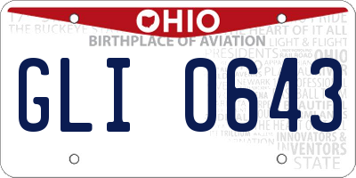 OH license plate GLI0643