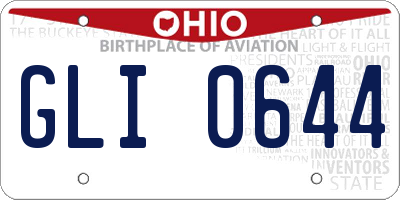 OH license plate GLI0644