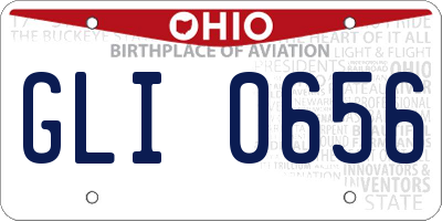 OH license plate GLI0656