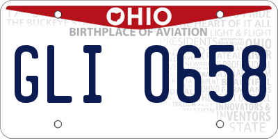 OH license plate GLI0658