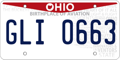 OH license plate GLI0663