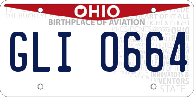 OH license plate GLI0664