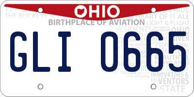 OH license plate GLI0665
