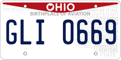 OH license plate GLI0669