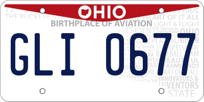 OH license plate GLI0677
