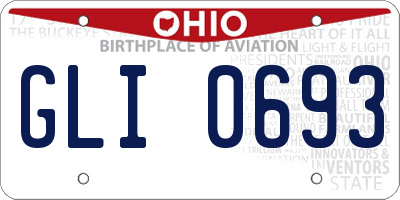 OH license plate GLI0693