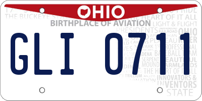 OH license plate GLI0711