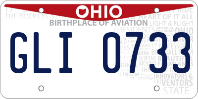 OH license plate GLI0733