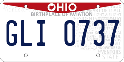 OH license plate GLI0737