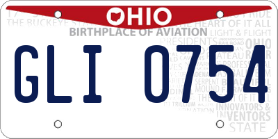 OH license plate GLI0754