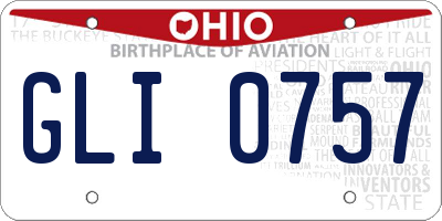 OH license plate GLI0757