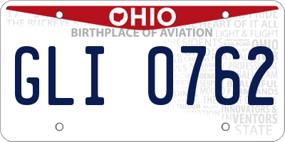 OH license plate GLI0762