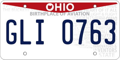 OH license plate GLI0763