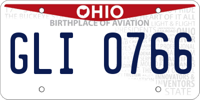 OH license plate GLI0766