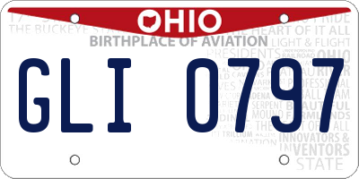 OH license plate GLI0797