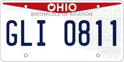 OH license plate GLI0811
