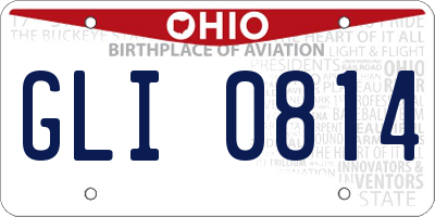 OH license plate GLI0814