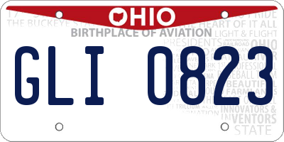 OH license plate GLI0823