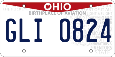 OH license plate GLI0824