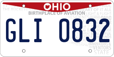 OH license plate GLI0832