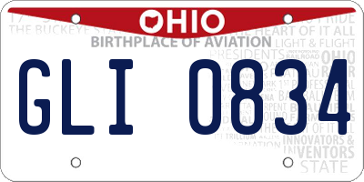 OH license plate GLI0834