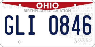 OH license plate GLI0846