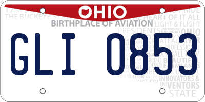 OH license plate GLI0853