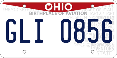 OH license plate GLI0856