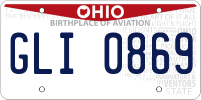 OH license plate GLI0869