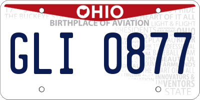 OH license plate GLI0877