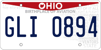 OH license plate GLI0894