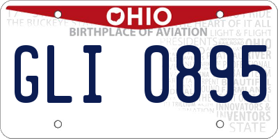 OH license plate GLI0895