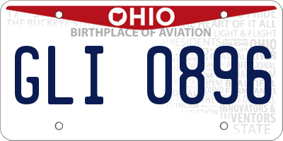 OH license plate GLI0896