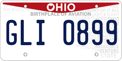 OH license plate GLI0899