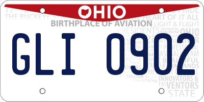 OH license plate GLI0902