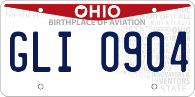 OH license plate GLI0904