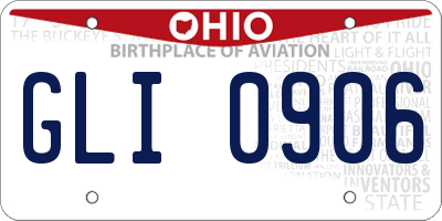 OH license plate GLI0906