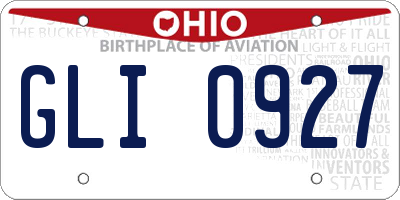 OH license plate GLI0927