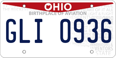 OH license plate GLI0936