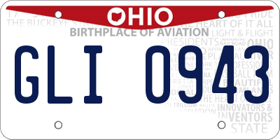 OH license plate GLI0943