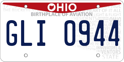 OH license plate GLI0944