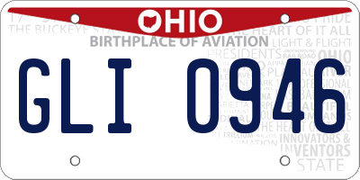 OH license plate GLI0946