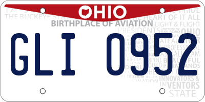 OH license plate GLI0952