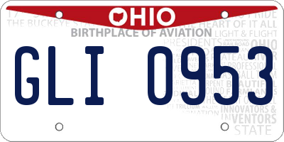 OH license plate GLI0953