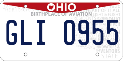 OH license plate GLI0955
